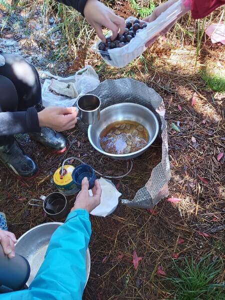 Hiking guides provided hot drinks on the trail