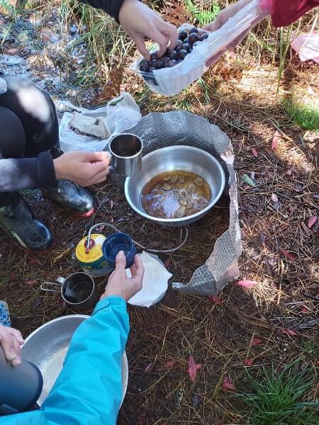 Hiking guides provided hot drinks on the trail