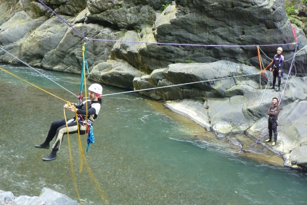 Crossing river