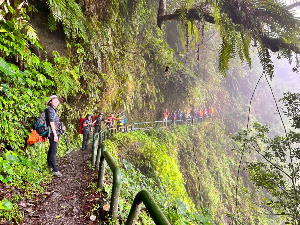 Hikers on Walami Trail in Hualien, in Taiwan